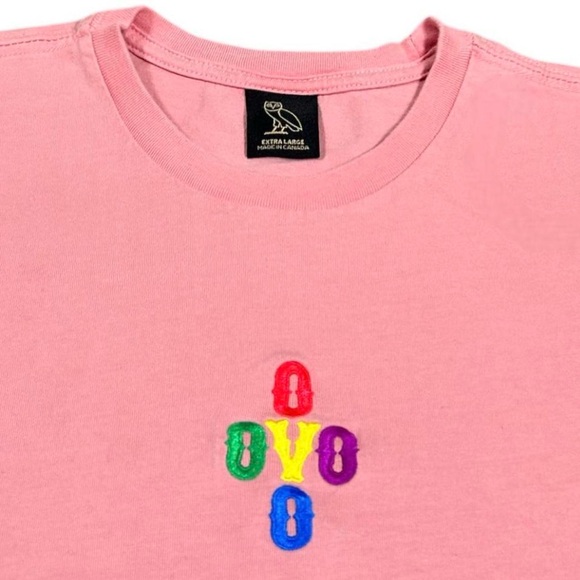 OVO Other - Ovo October’s Very Own Embroidered Center Logo T Shirt Pink